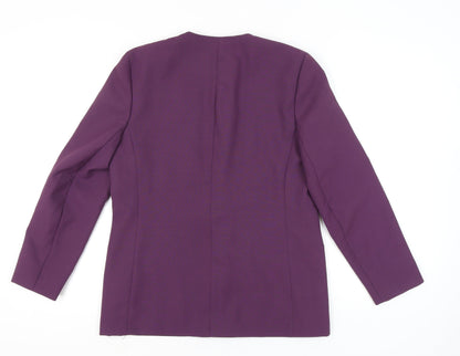 C&A Women Purple Blazer Jacket Size 14 Formal Workwear