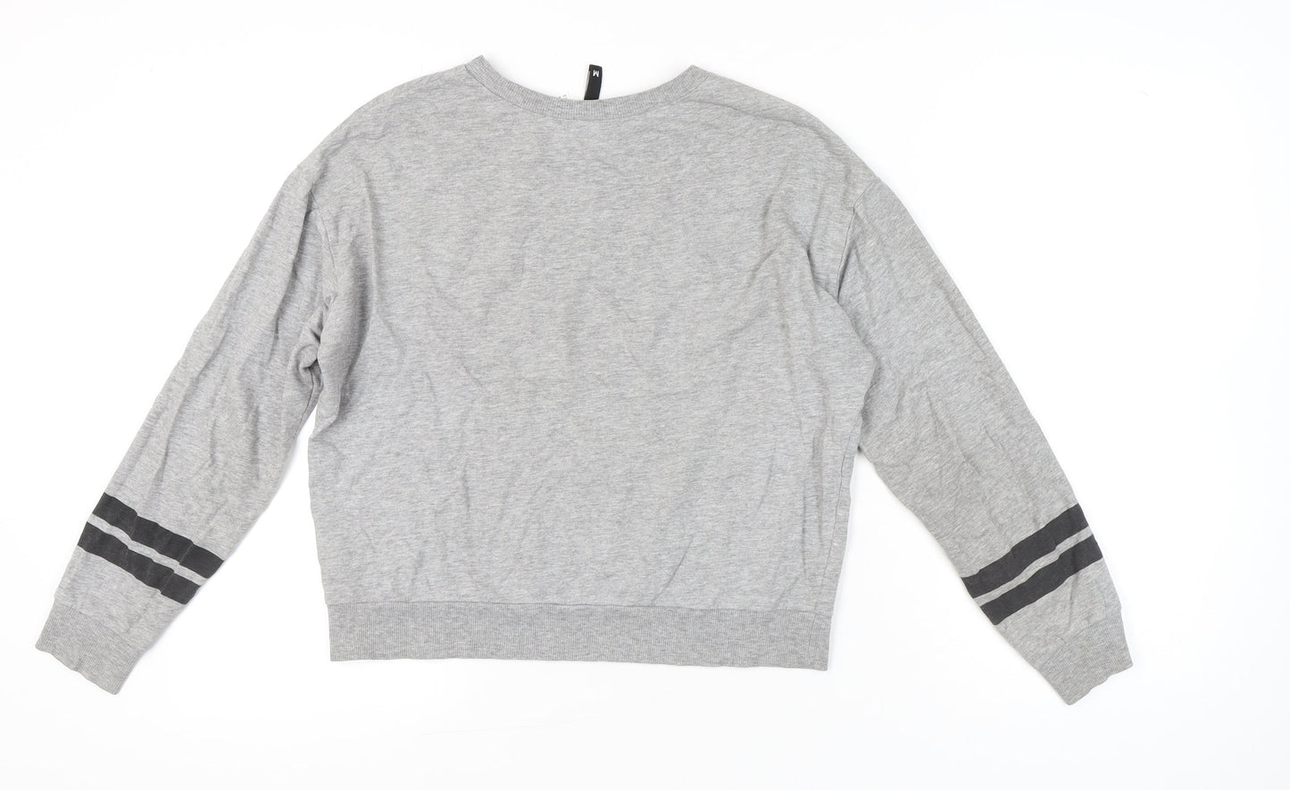 H&M Women Grey NYC Logo Sweatshirt Medium Regular Fit Pullover