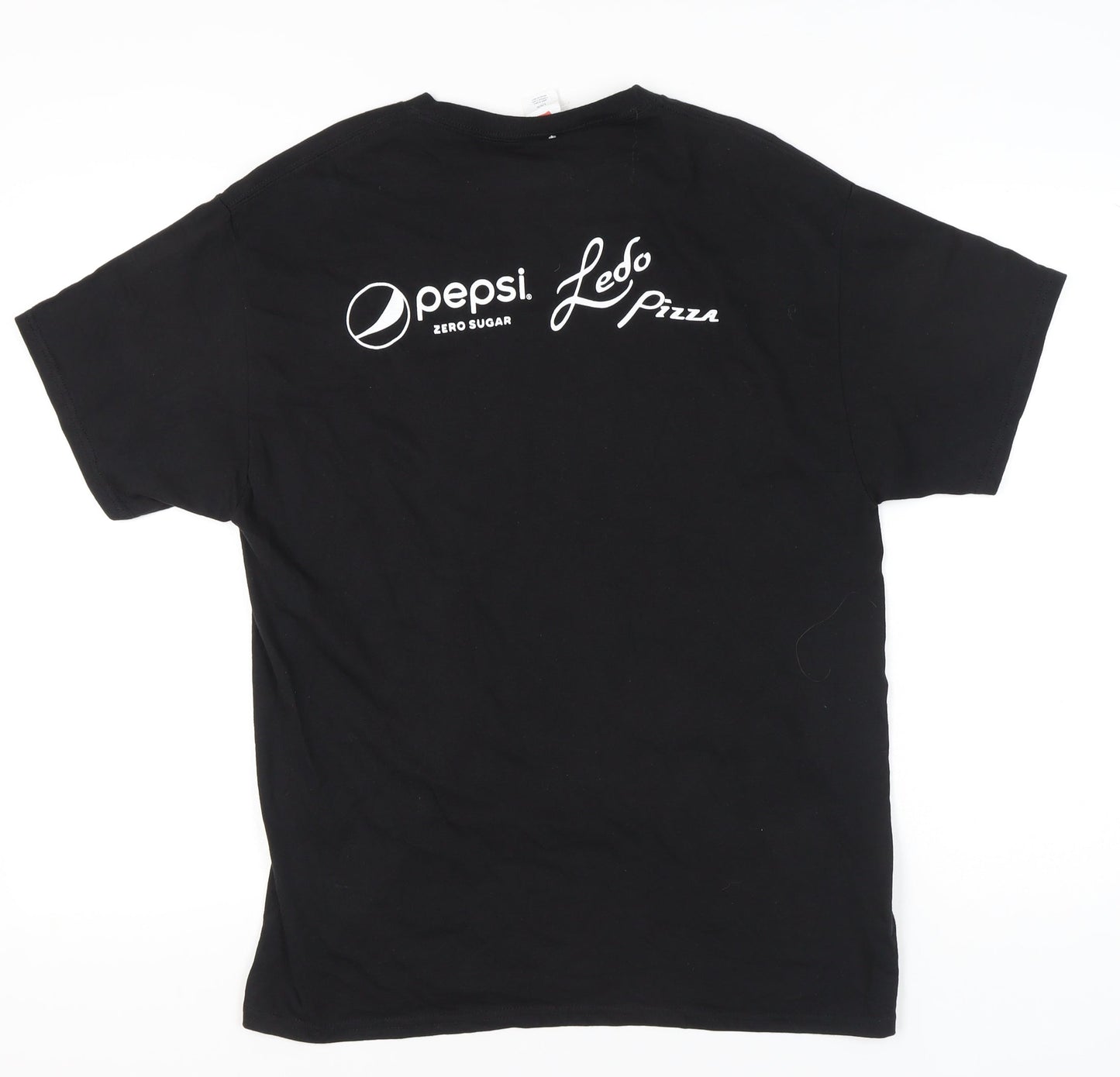 Mens UK Size L Hanes Black  T-Shirt