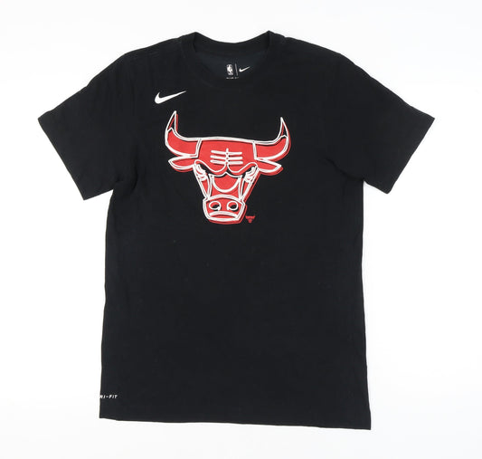 Nike NBA Chicago Bulls Men’s Black Small Dri-FIT Graphic T-Shirt