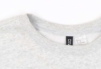 H&M Divided Womens Grey White USA Print Sweatshirt XS