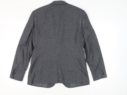 Mens UK Size 40 Burton Menswear London Regular Grey Suit Jacket