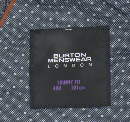 Mens UK Size 40 Burton Menswear London Regular Grey Suit Jacket
