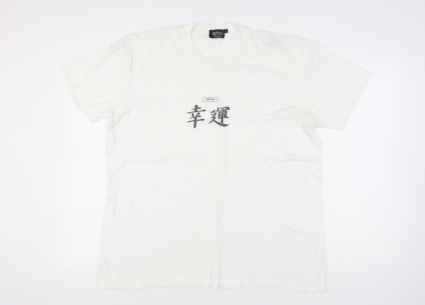 Mens UK Size L boohooMAN White  T-Shirt