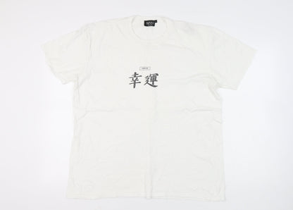 Mens UK Size L boohooMAN White  T-Shirt