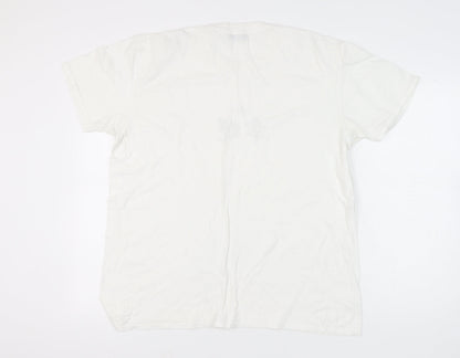Mens UK Size L boohooMAN White  T-Shirt