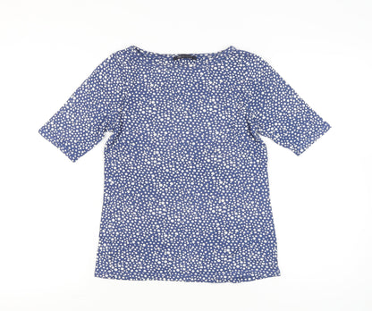 Womens UK Size 12 Marks and Spencer Blue Basic T-Shirt