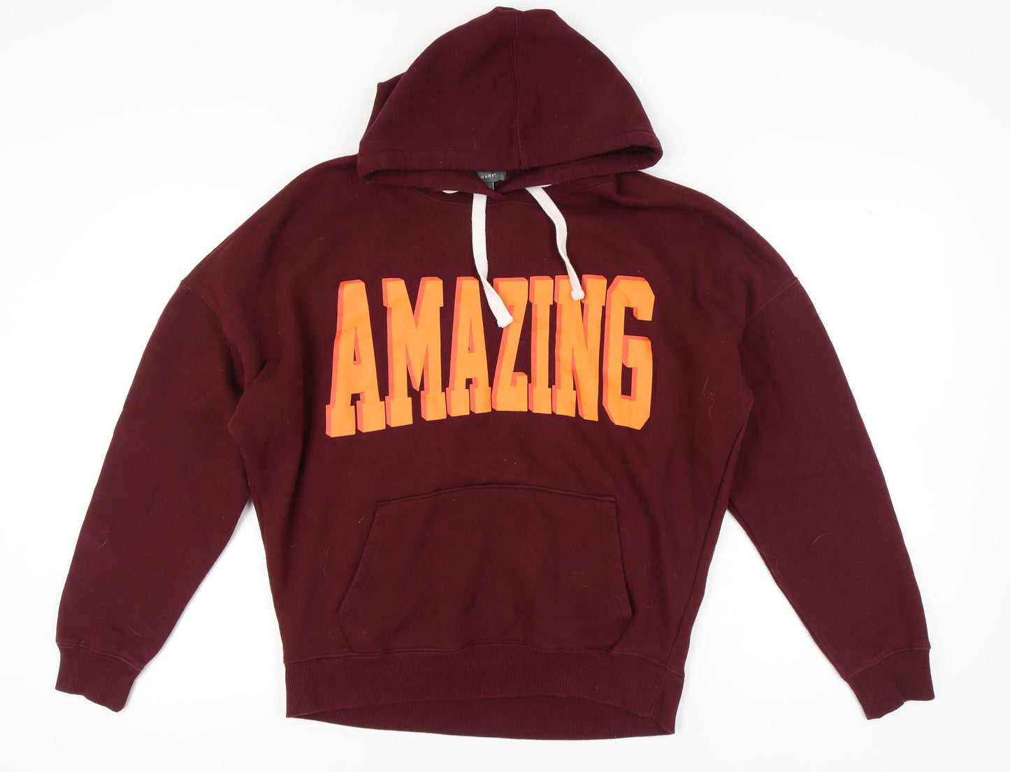 Primark Womens Red Hoodie Size 12 Amazing Graphic Pullover