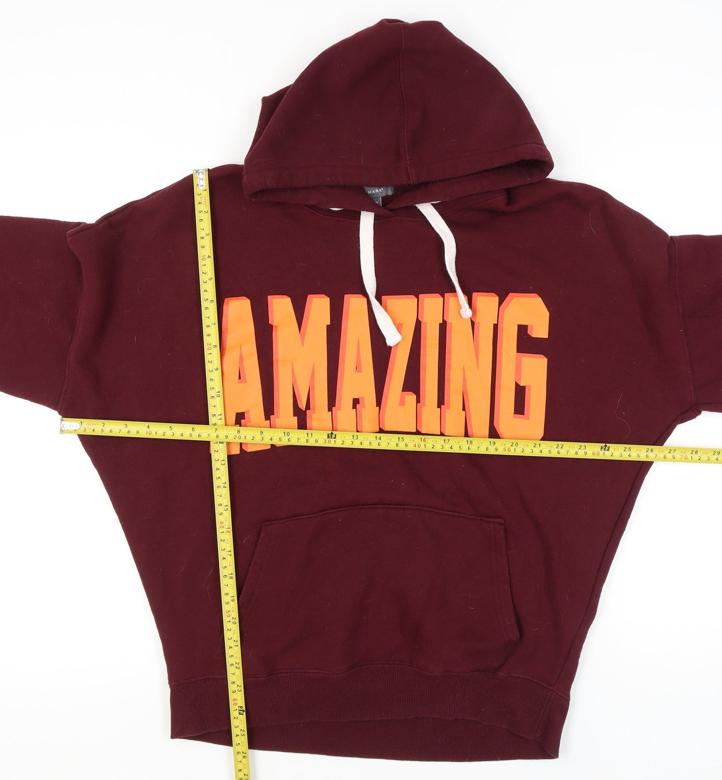 Primark Womens Red Hoodie Size 12 Amazing Graphic Pullover