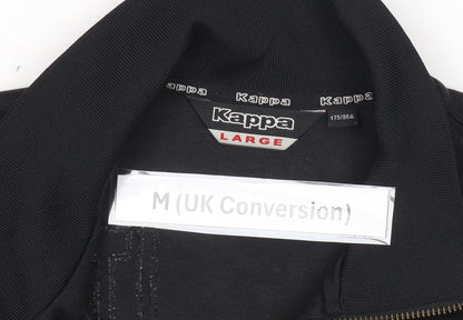 Mens UK Size M Kappa Black FootballGym & TrainingCasualRunning & Jogging Jacket