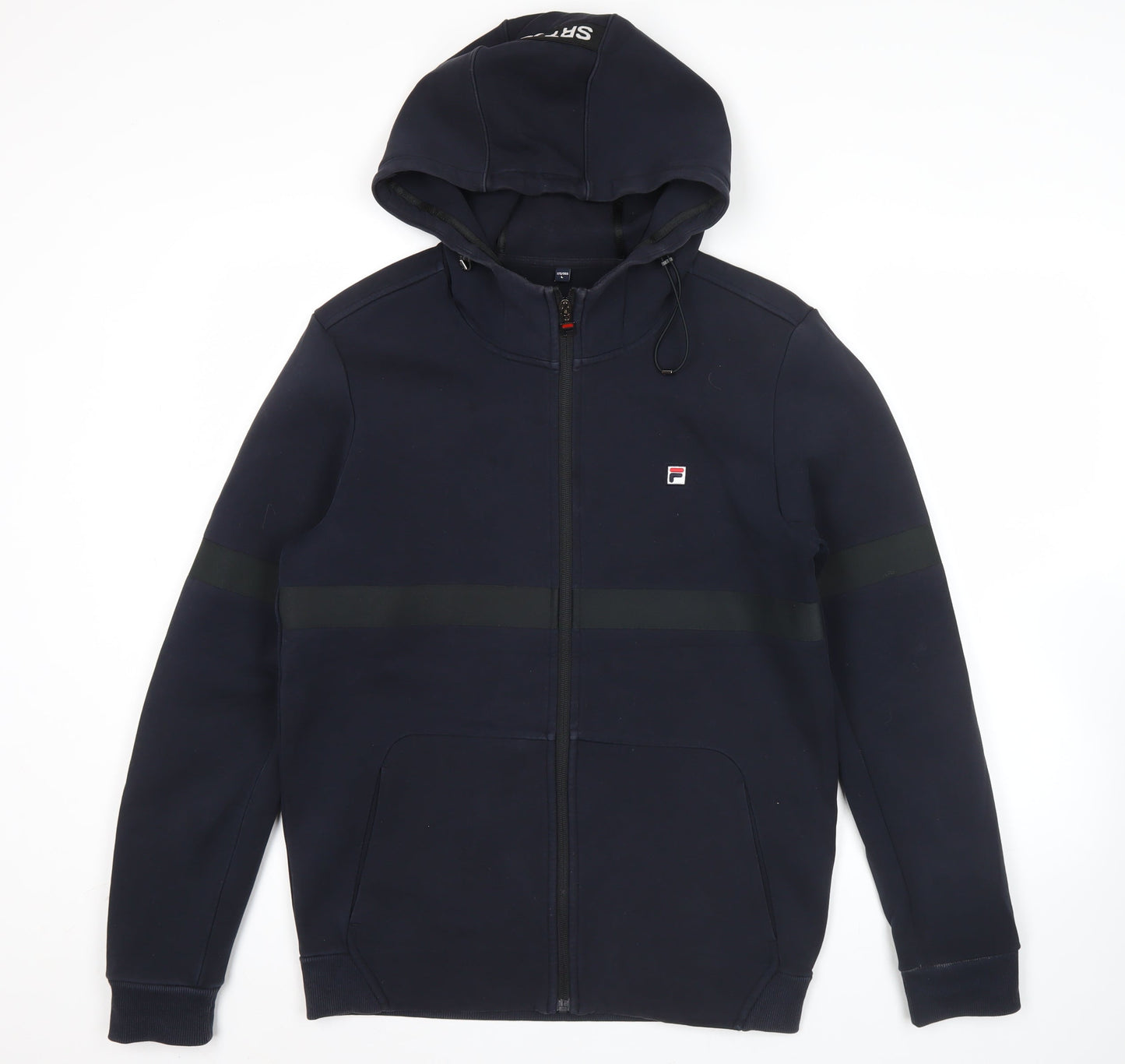 Mens UK Size M FILA Blue Full Zip Hoodie