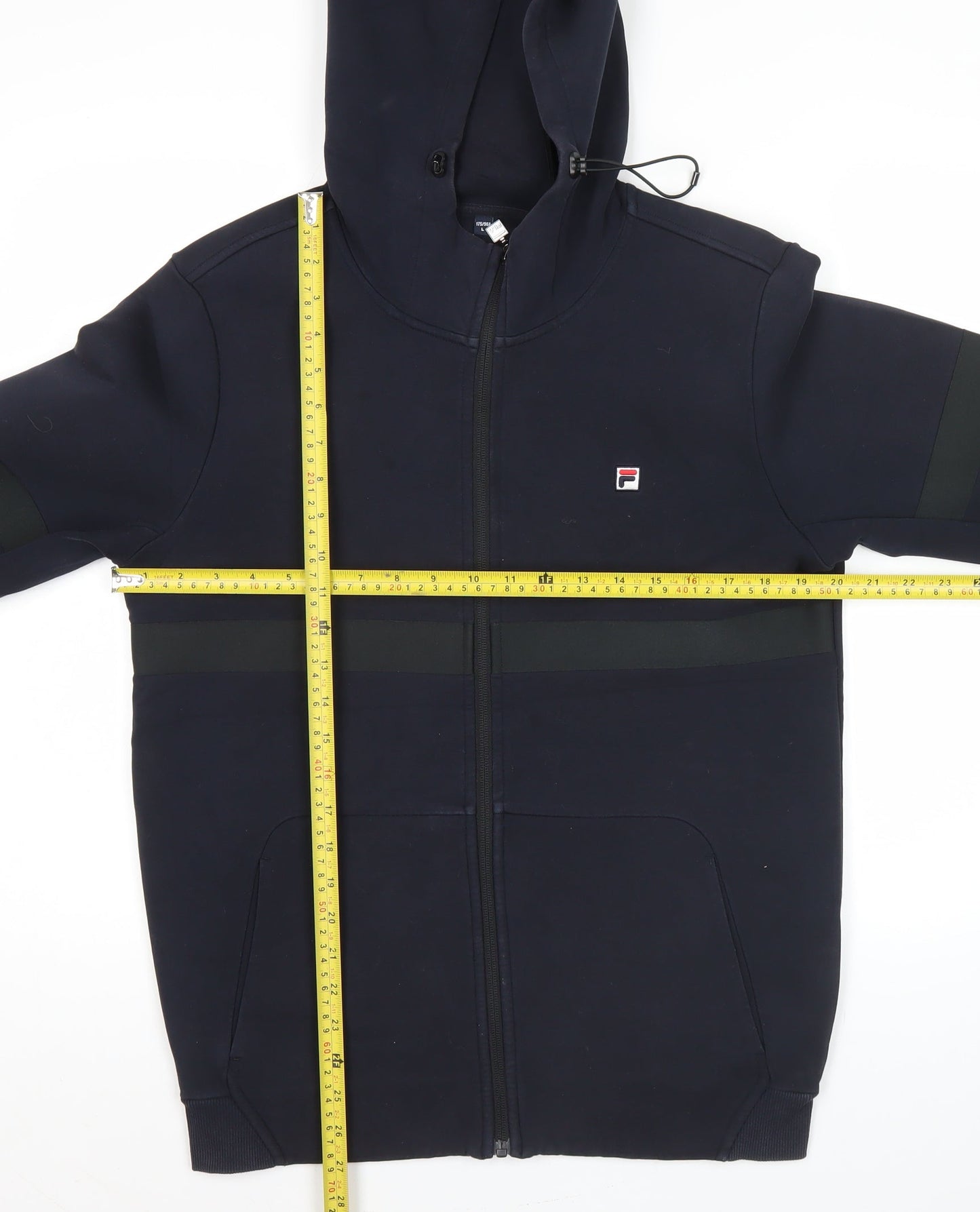 Mens UK Size M FILA Blue Full Zip Hoodie