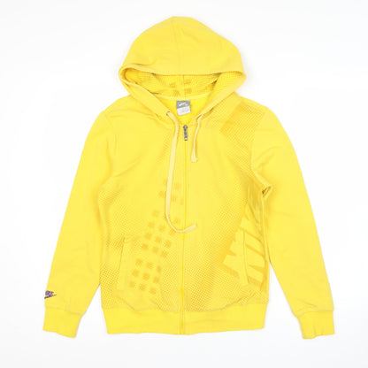 Nike Women’s Yellow Full Zip Hoodie XL Cotton Athletic Casual