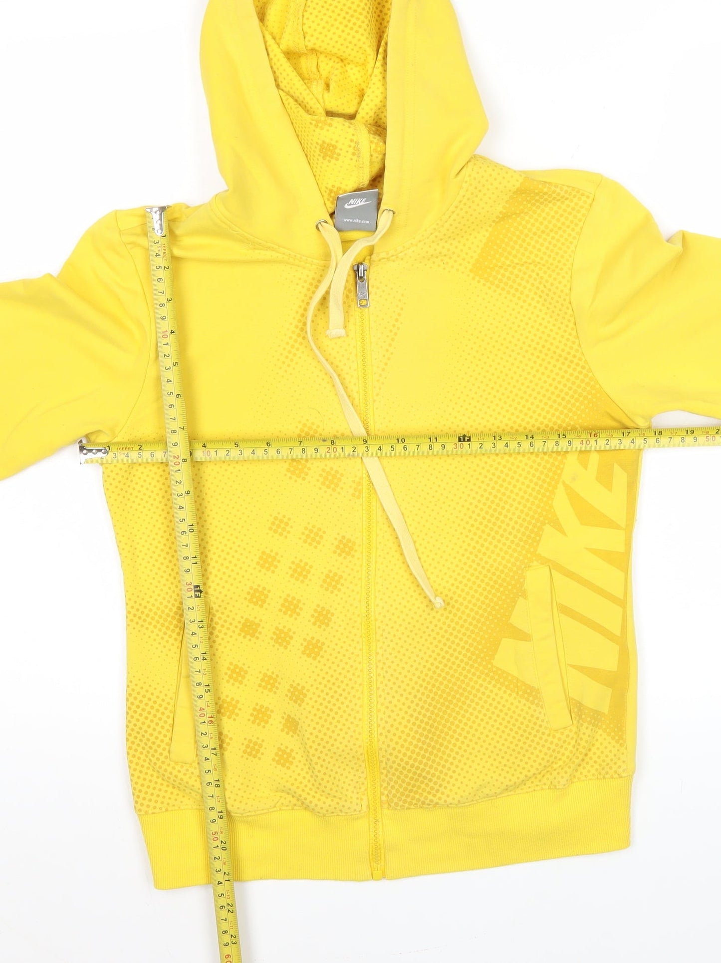Nike Women’s Yellow Full Zip Hoodie XL Cotton Athletic Casual