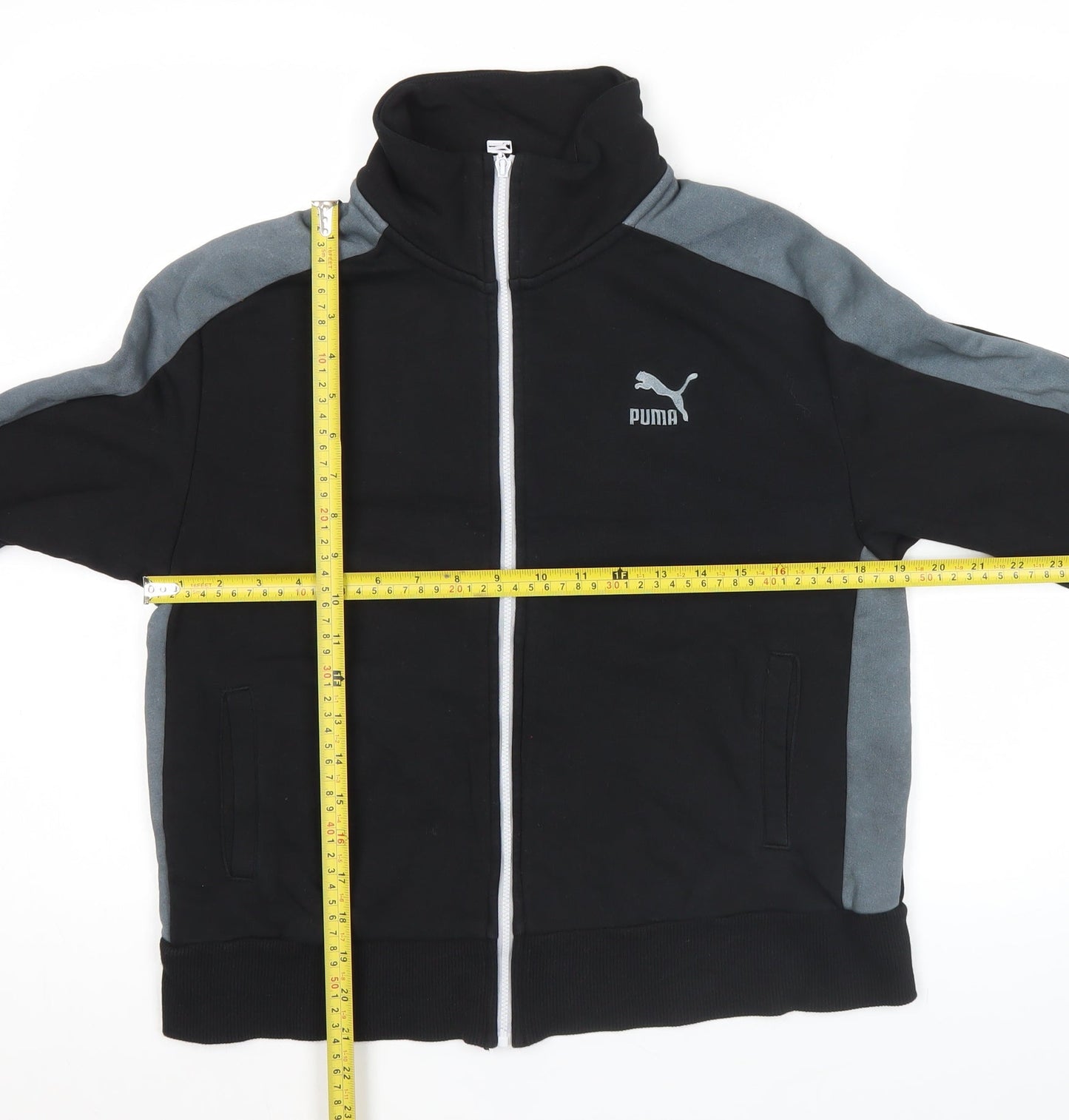 Puma Unisex Black XL Track Jacket Full Zip Fleece Sportswear