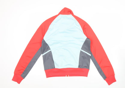 Nike Womens Red Blue Grey Track Jacket Size S Full Zip Dri-FIT