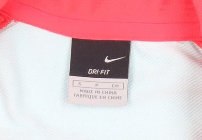Nike Womens Red Blue Grey Track Jacket Size S Full Zip Dri-FIT