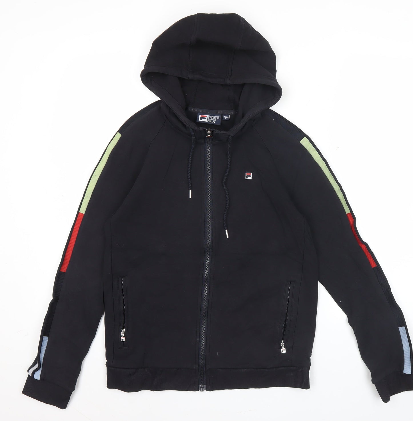 Mens UK Size XS FILA Black Full Zip Hoodie