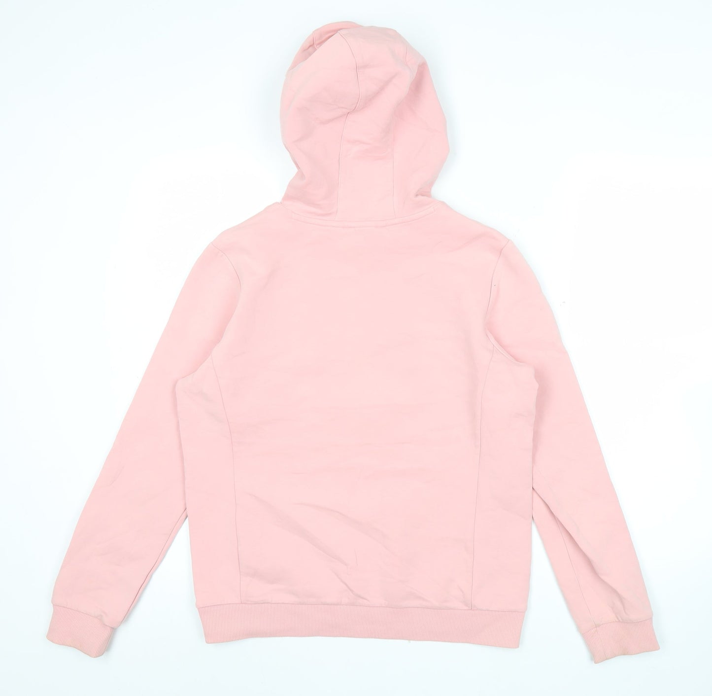Fila Womens Pink Hoodie Size 12 Club Alpino Logo Drawstring Pullover