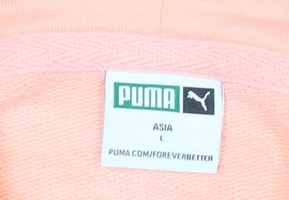 Mens UK Size M PUMA Pink Pullover Hoodie