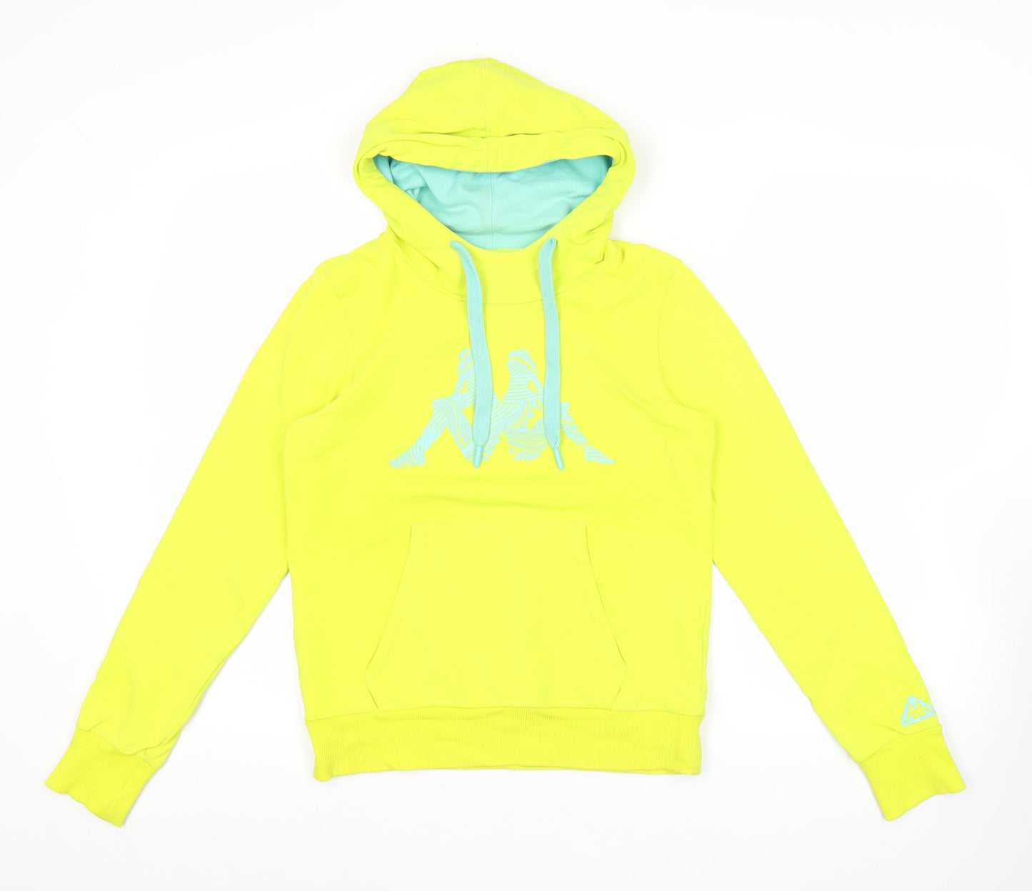 Kappa Women’s Yellow Hoodie Size 10 Pullover Logo Sportswear