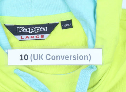Kappa Women’s Yellow Hoodie Size 10 Pullover Logo Sportswear