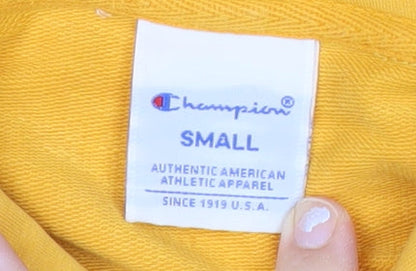 Mens UK Size S Champion Yellow Pullover Hoodie