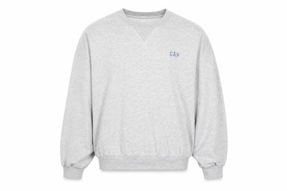 Gap Men's Grey Sweatshirt M Crew Neck Pullover Logo Cotton Blend