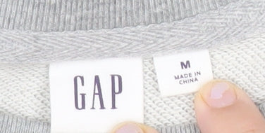 Mens UK Size M Gap Grey Pullover Sweatshirt