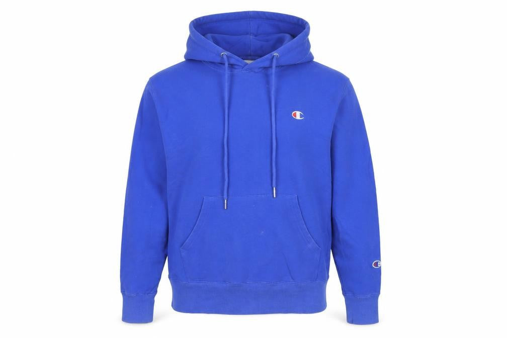 Mens UK Size S Champion Blue Pullover Hoodie