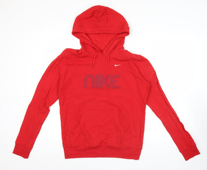 Mens UK Size M Nike Red Pullover Hoodie