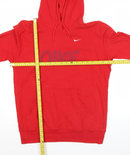 Mens UK Size M Nike Red Pullover Hoodie