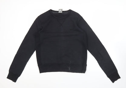 Nike Women Black L Pullover Sweatshirt Crew Neck Long Sleeve