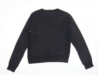 Nike Women Black L Pullover Sweatshirt Crew Neck Long Sleeve