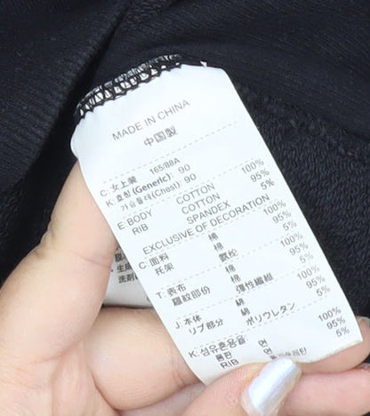 Nike Women Black L Pullover Sweatshirt Crew Neck Long Sleeve