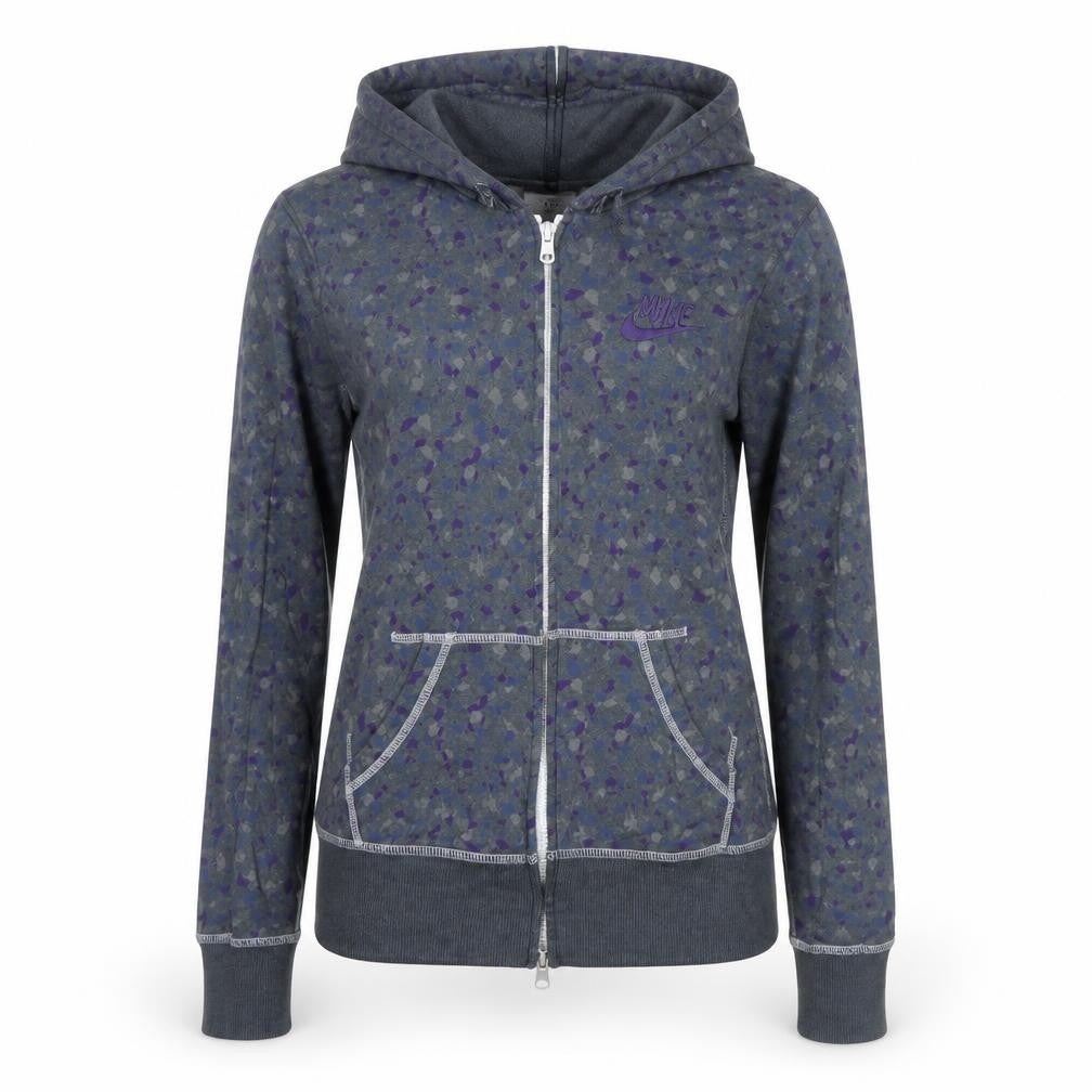 Womens UK Size M Nike Grey Full Zip Hoodie