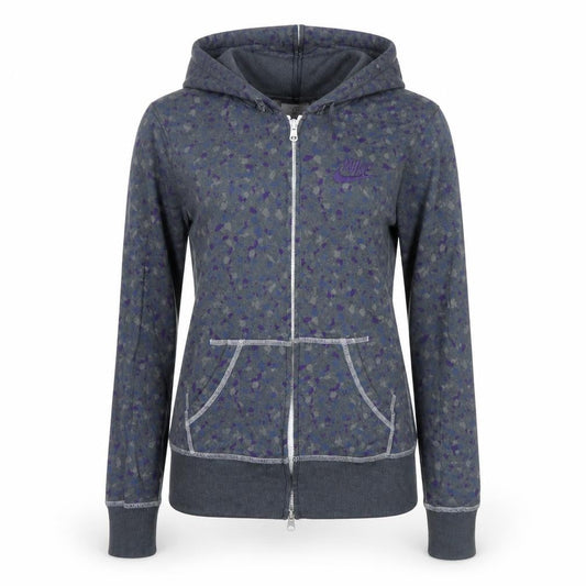 Womens UK Size M Nike Grey Full Zip Hoodie
