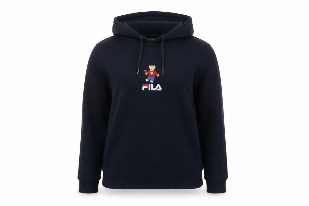 Womens UK Size 10 FILA Black Pullover Hoodie