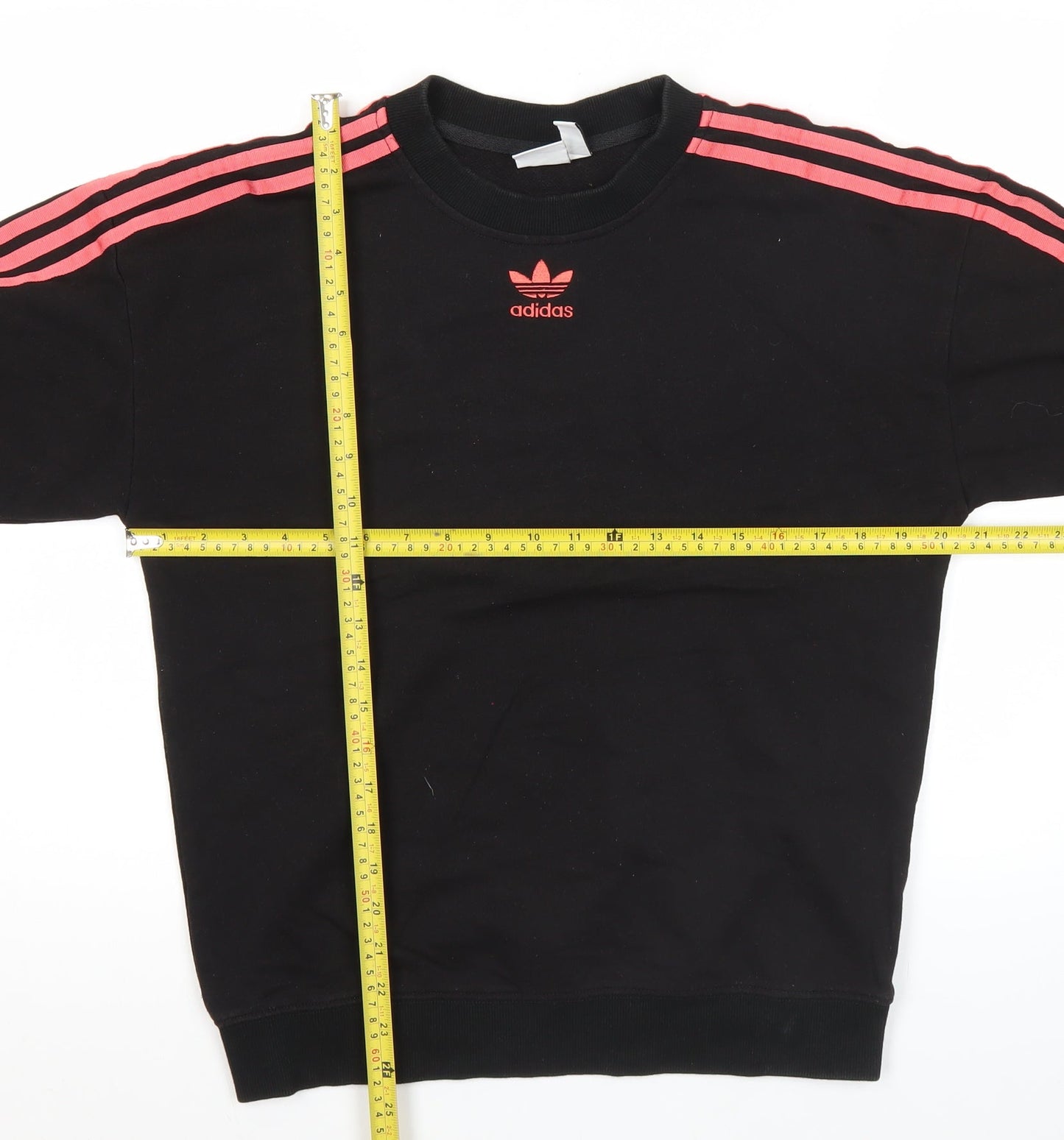 Adidas Womens Black Pullover Sweatshirt Size 8 Logo Sportswear