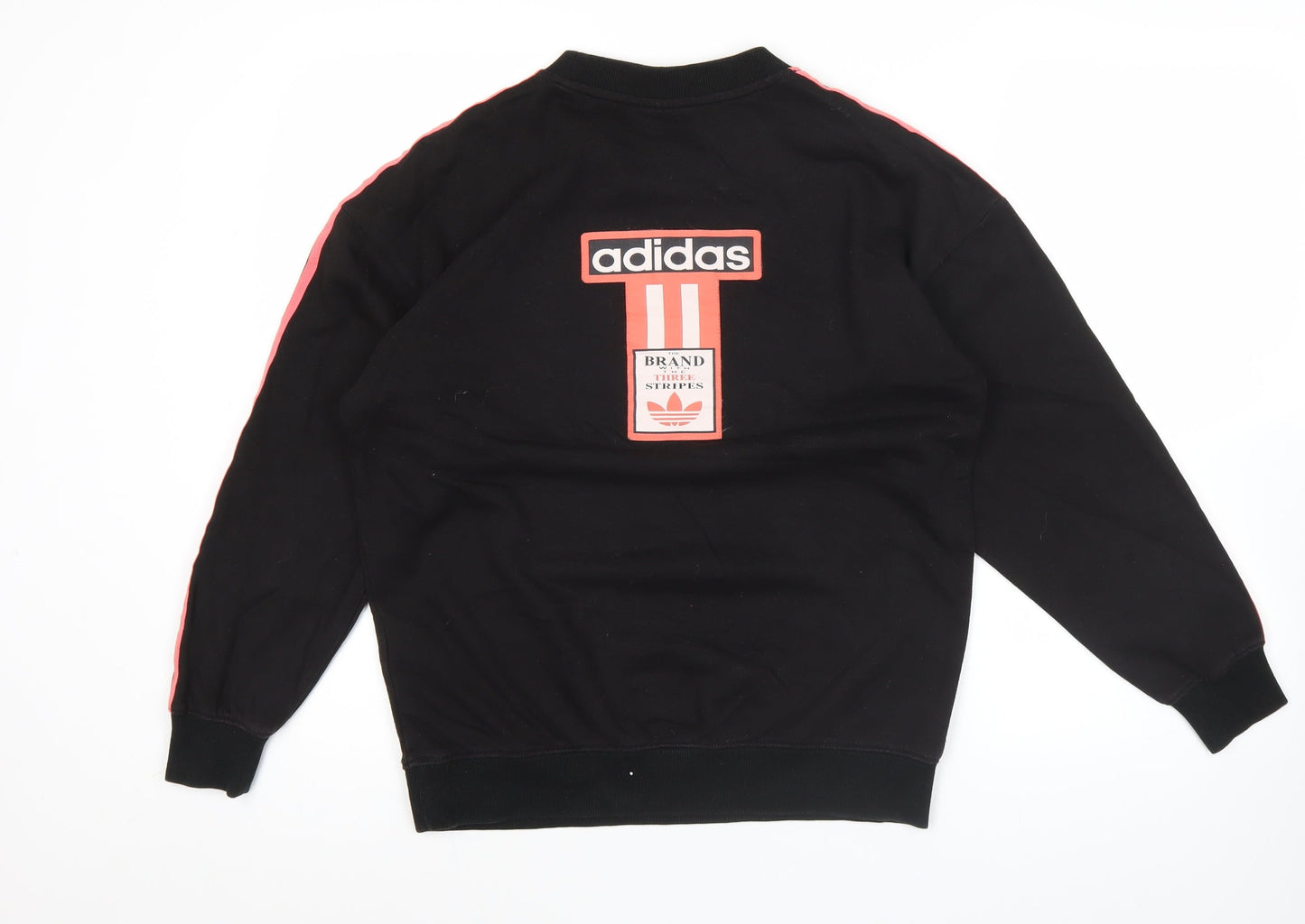 Adidas Womens Black Pullover Sweatshirt Size 8 Logo Sportswear