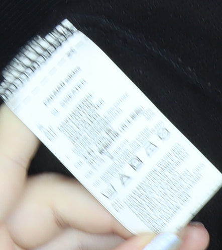 Adidas Womens Black Pullover Sweatshirt Size 8 Logo Sportswear