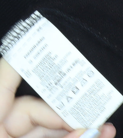 Adidas Womens Black Pullover Sweatshirt Size 8 Logo Sportswear