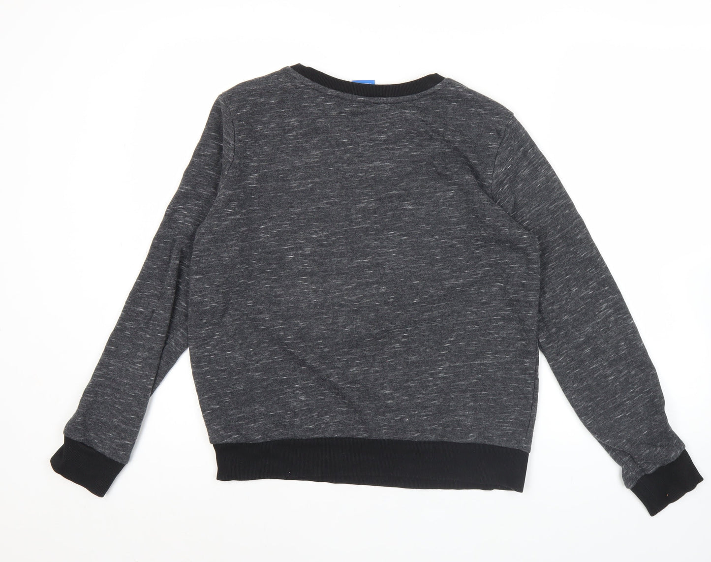 Adidas Women's Grey Logo Sweatshirt Size 12 Pullover Crew Neck