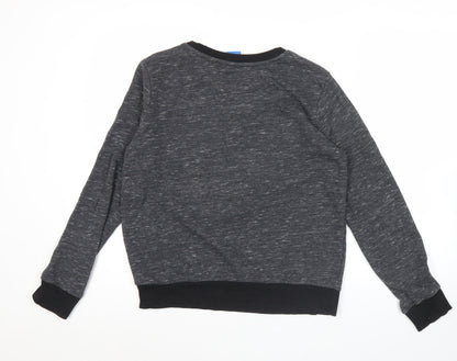 Adidas Women's Grey Logo Sweatshirt Size 12 Pullover Crew Neck