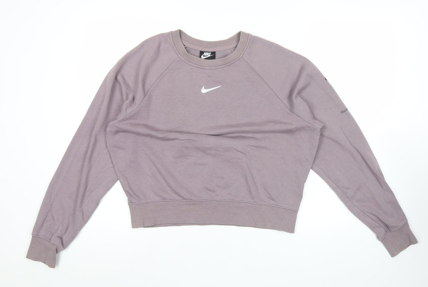 Nike Women’s Purple Crew Neck Sweatshirt L Cotton Blend Logo