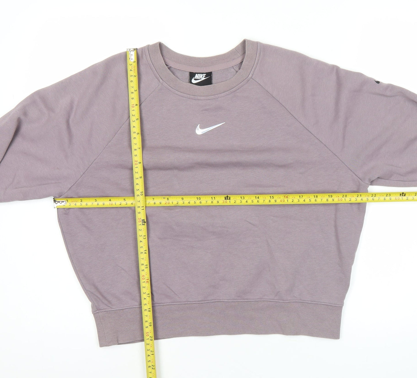 Nike Women’s Purple Crew Neck Sweatshirt L Cotton Blend Logo