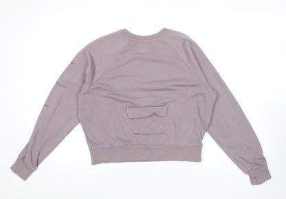 Nike Women’s Purple Crew Neck Sweatshirt L Cotton Blend Logo