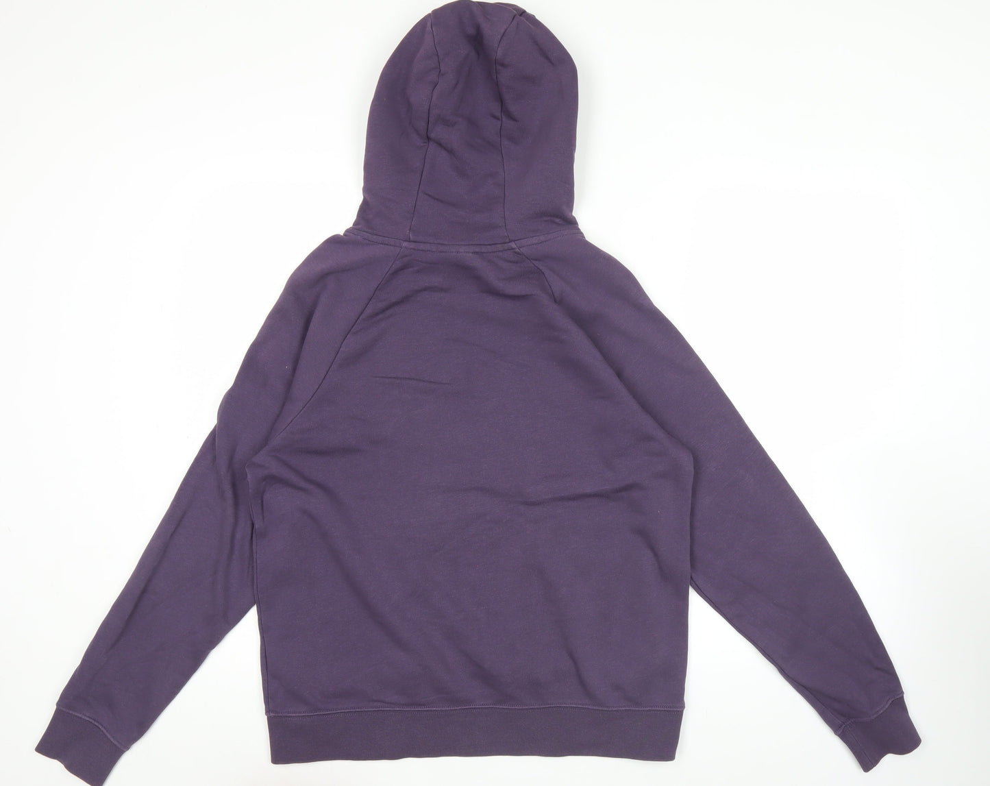 Nike Women's Purple Hoodie L Pullover Cotton Blend Pockets Logo