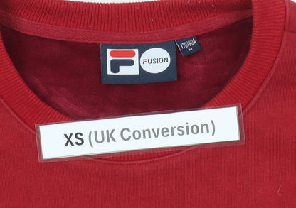 Mens UK Size XS FILA Red Pullover Sweatshirt