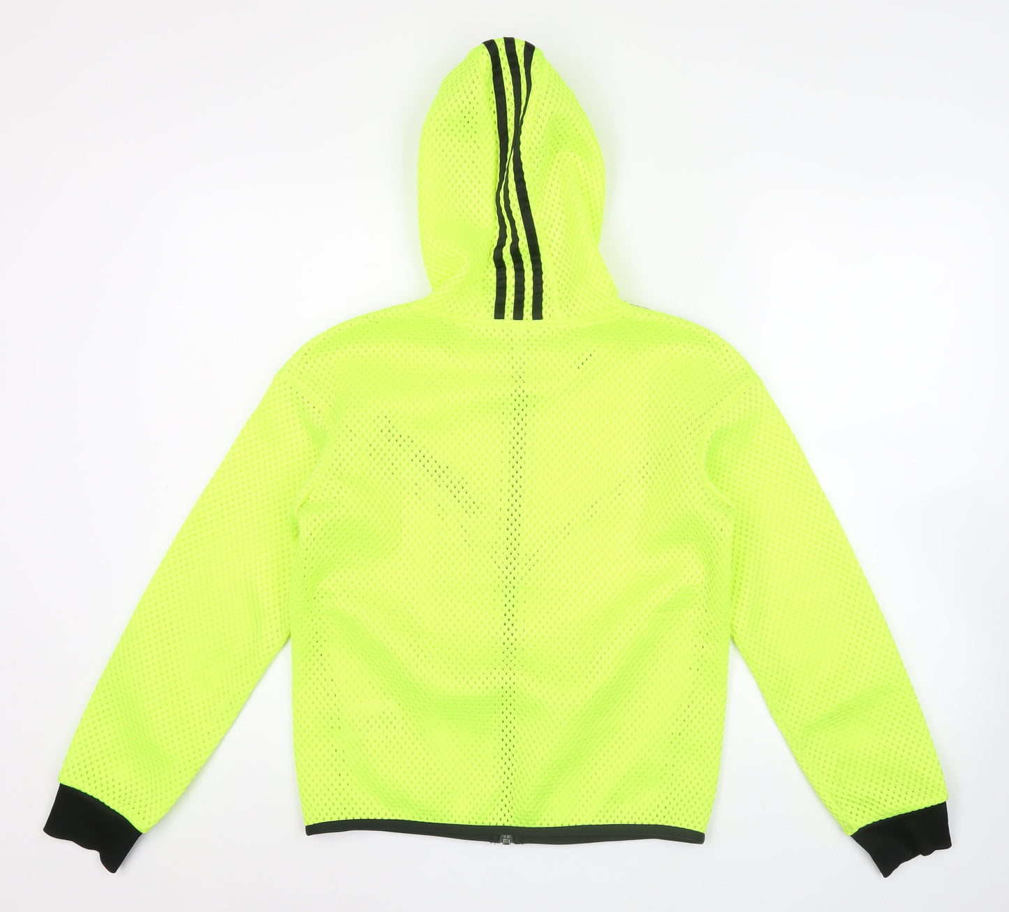Adidas Neo Womens Yellow Size 10 Track Jacket Full Zip Hooded Sportswear